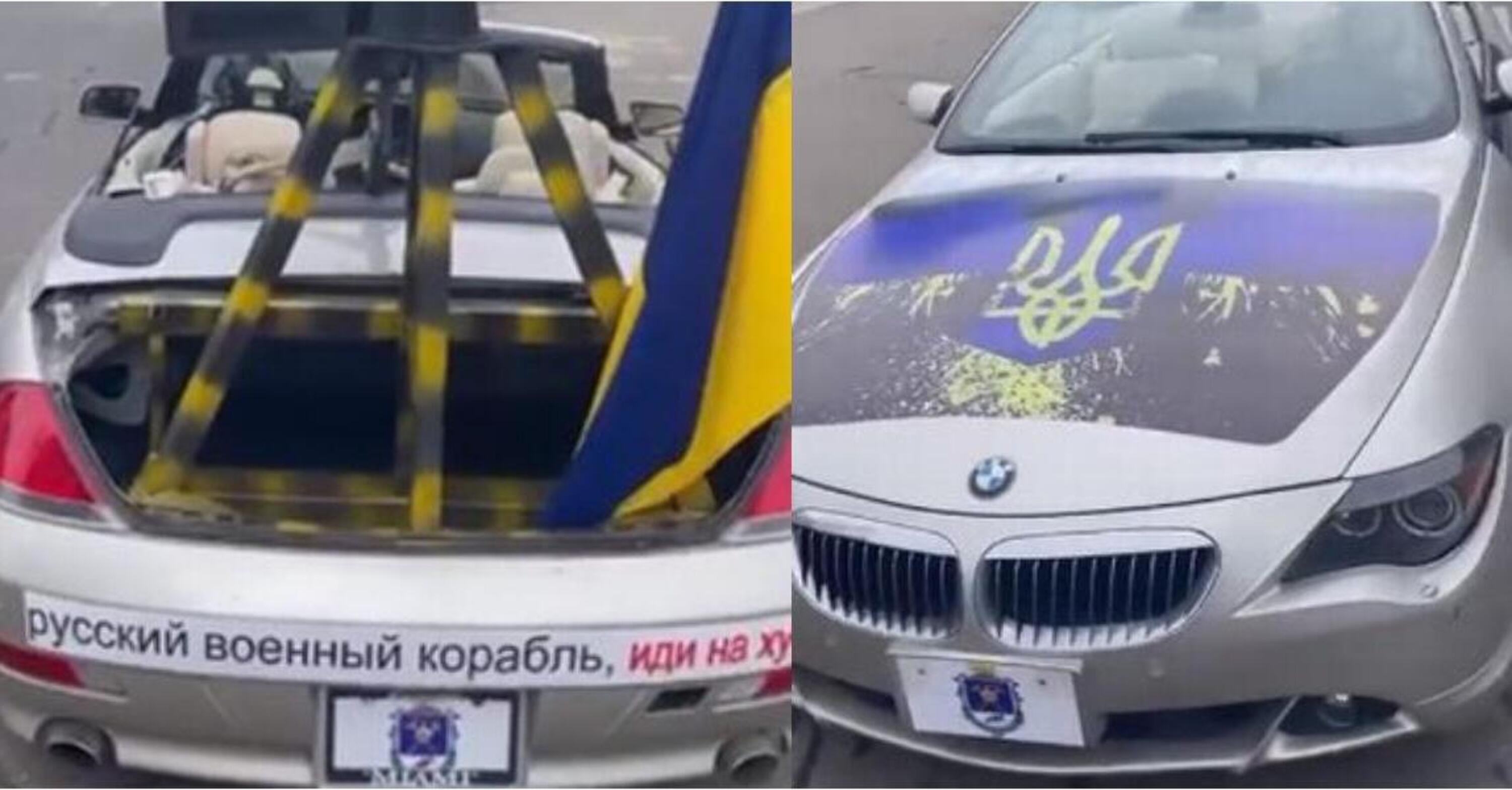 [VIDEO] L&rsquo;Ucraina combatte la guerra con una BMW Serie 6 Cabrio completa di mitragliatrice