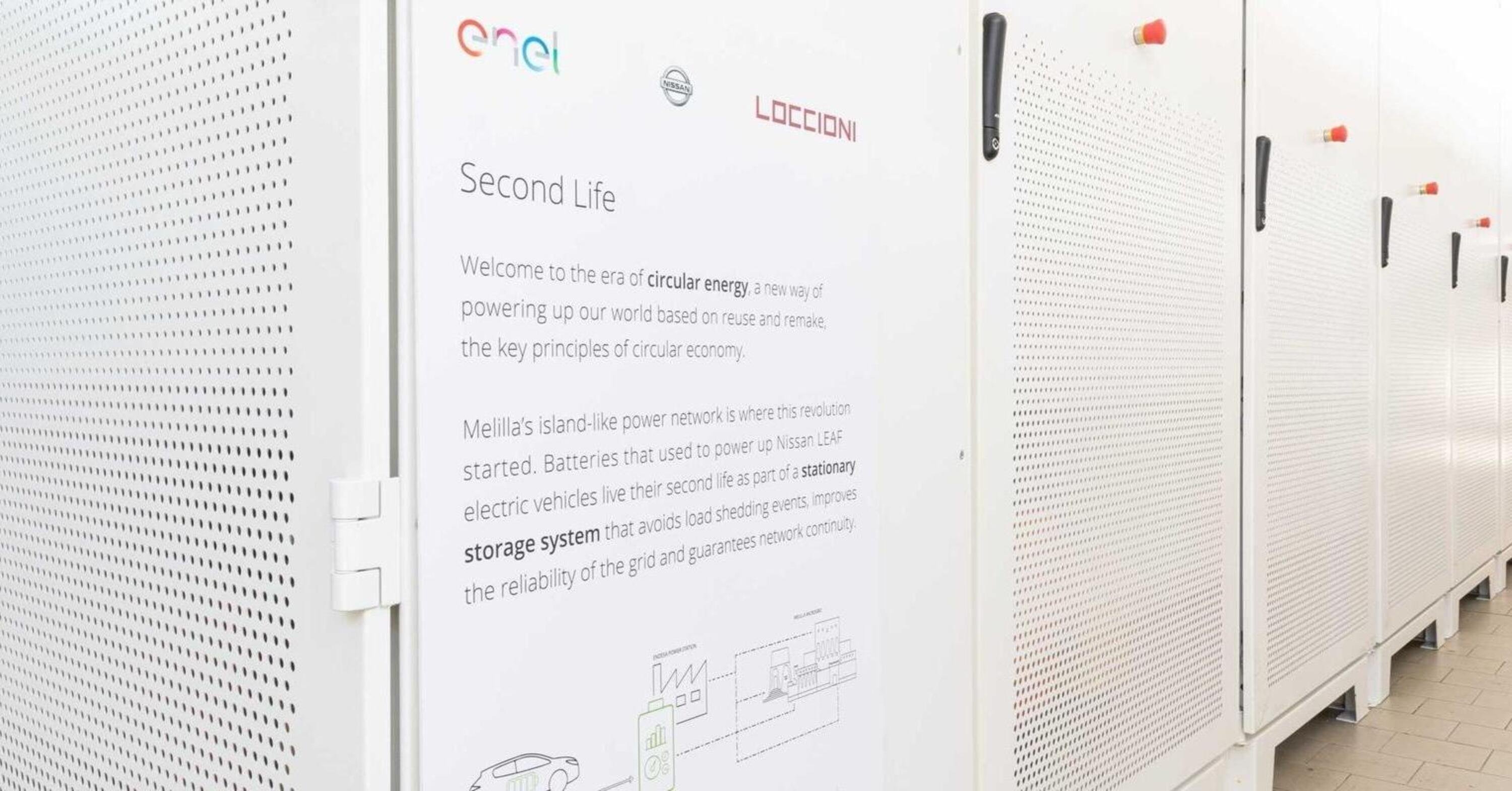 Enel Second Life, le batterie (esauste) di Nissan Leaf per stabilizzare la rete elettrica