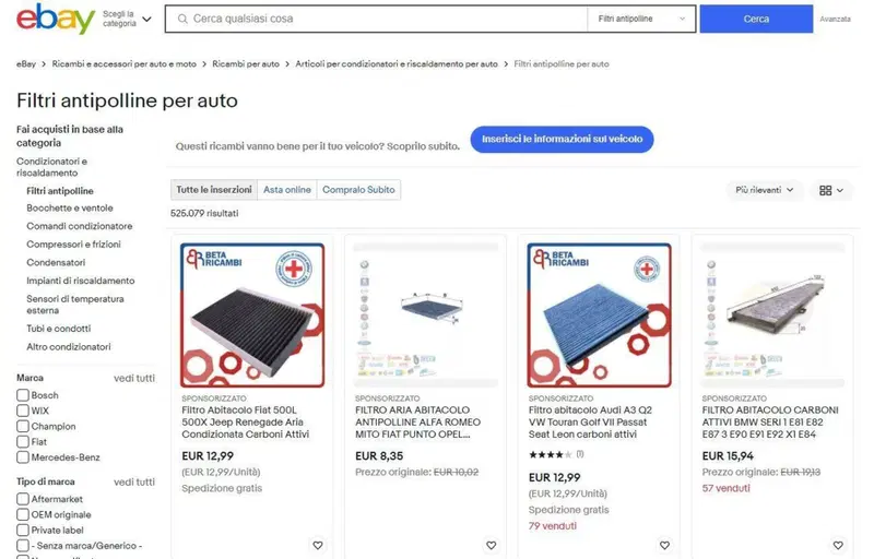 Guida all&rsquo;acquisto: trovare il miglior filtro aria abitacolo (antipolline) per auto, grazie a eBay