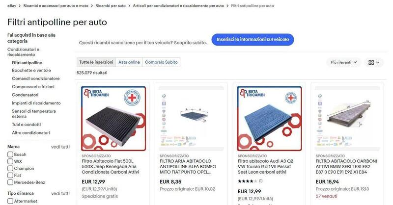 Guida all&rsquo;acquisto: trovare il miglior filtro aria abitacolo (antipolline) per auto, grazie a eBay