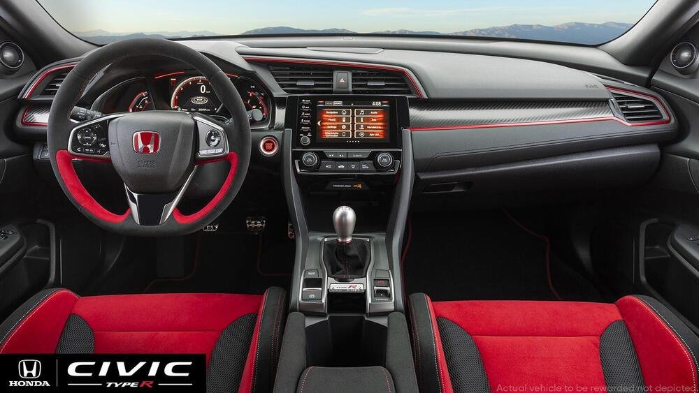 La plancia della Honda Civic Type R