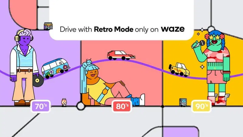 Waze: arriva la modalit&agrave; dedicata agli anni '70, '80 e '90