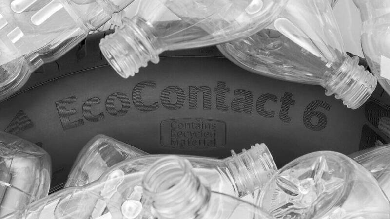 Riciclo plastica utile alle gomme auto: Continental sfrutta 10 bottiglie (PET) ogni pneumatico