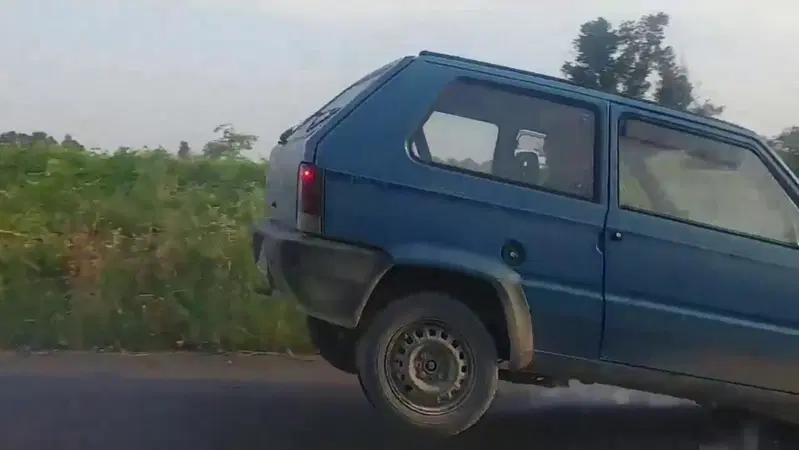 La Panda "Canguro" frena da 100 all'ora in 3 secondi [VIDEO] 