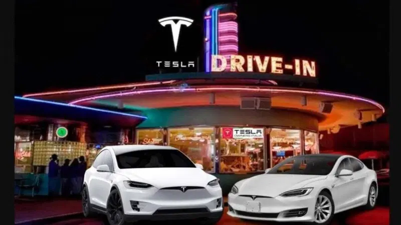 Supercharger Tesla e Fast Food: l'atmosfera di American Graffiti a Los Angeles
