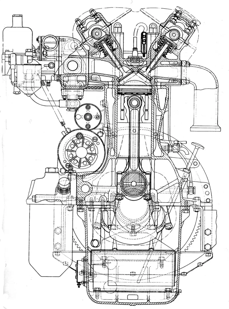 Il classico Jaguar a sei cilindri, avanzatissimo al suo apparire, &egrave; stato un grande protagonista negli anni Cinquanta. Aveva una evoluta distribuzione bialbero, ma era a corsa lunga: ben 106 mm contro un alesaggio di 83, 87 e 92 mm, rispettivamente nelle versioni di 3,4, 3,8 e 4,2 litri