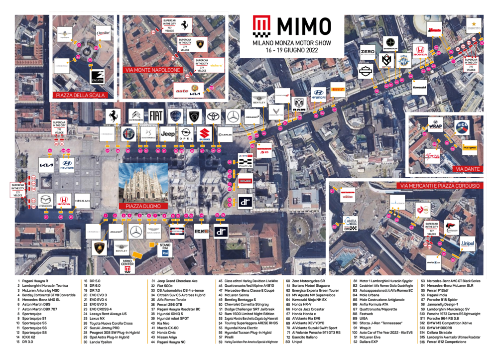 La piantina del MiMo a Milano
