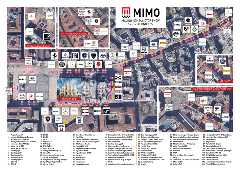 La piantina del MiMo a Milano