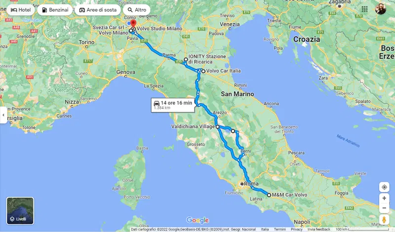Il nostro "grand tour" elettrico, da Milano al Lazio, passando per l'Umbria