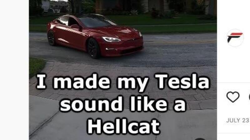  La Model S Plaid con scarico speciale da V8: bel sound, ma che americanata [video]