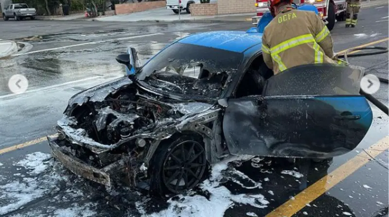 Il momento subito successivo all'aver domato l'incendio
