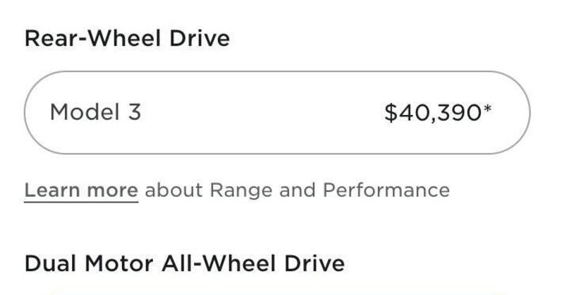 Tesla non consegna pi&ugrave; Model 3 Long Range per il 2022 