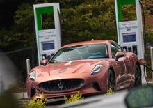 La Maserati Gran Turismo Folgore in ricarica (senza veli) a Pebble Beach