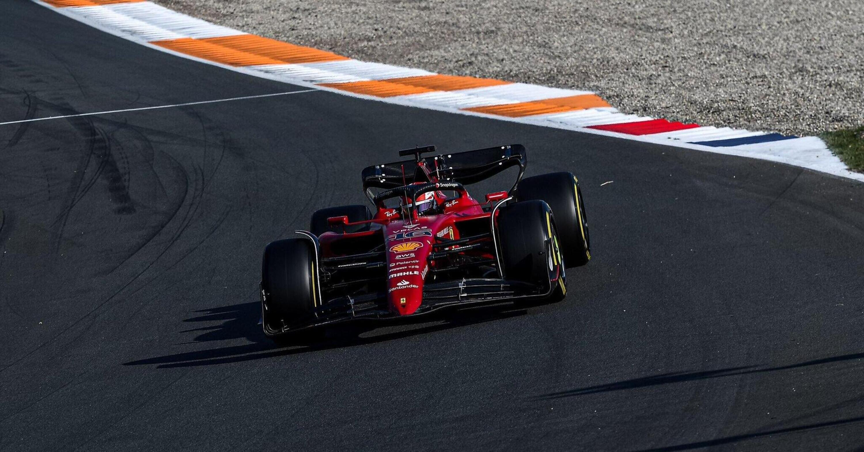 F1, GP Olanda 2022, FP2: Uno-due Ferrari. Leclerc al top, Sainz secondo