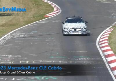 Avanti signori, chi ama le Benz con la capote in tela potrà compare una CLE Cabrio [video spy]