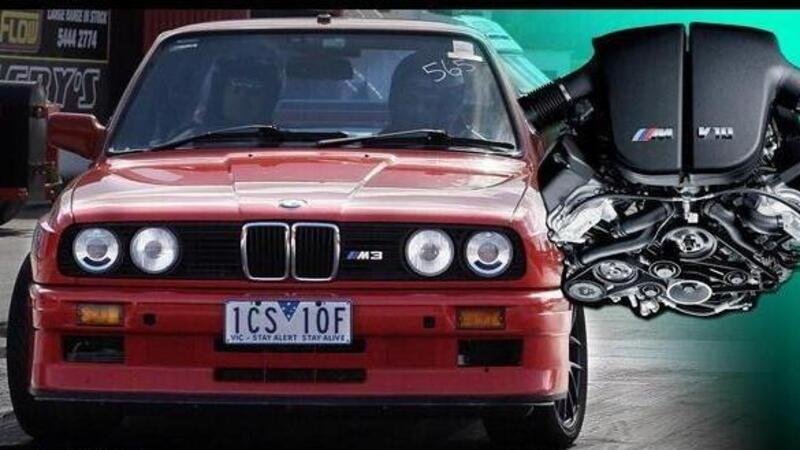 BMW M3 col 10 cilindri da 5 litri: trapianto riuscito [VIDEO]