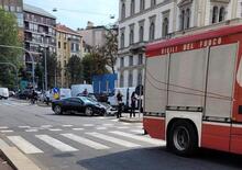 Clamoroso crash a Porta Venezia: Ferrari F430 contro Polizia Locale