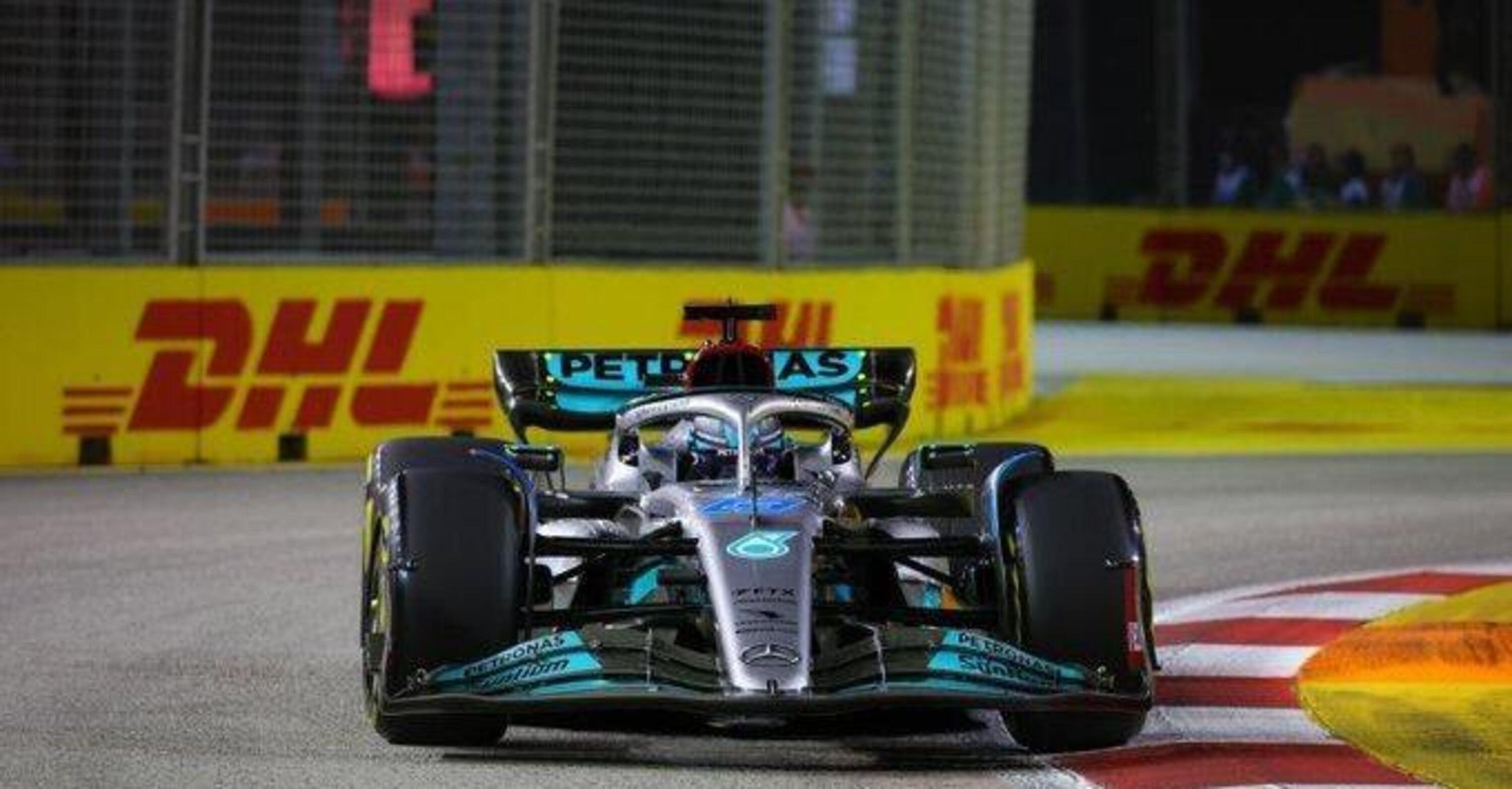 F1, GP Singapore 2022: cambio di motore Russell che parte dalla pit lane