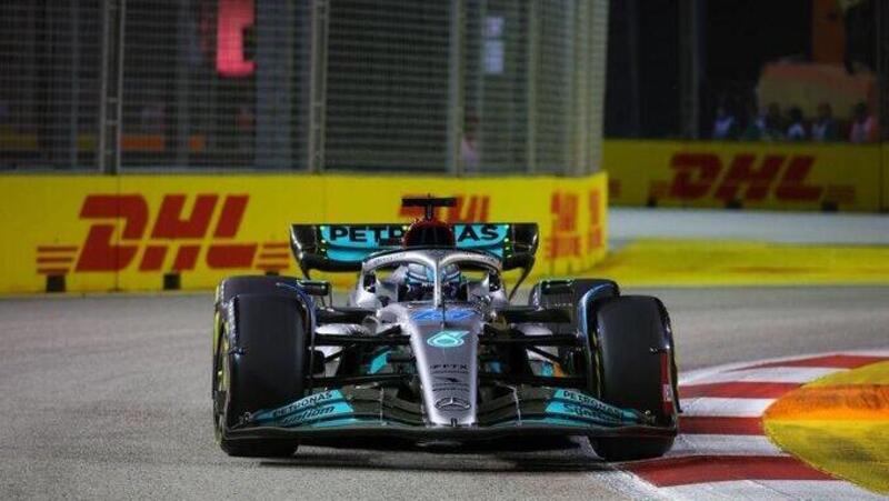 F1, GP Singapore 2022: cambio di motore Russell che parte dalla pit lane