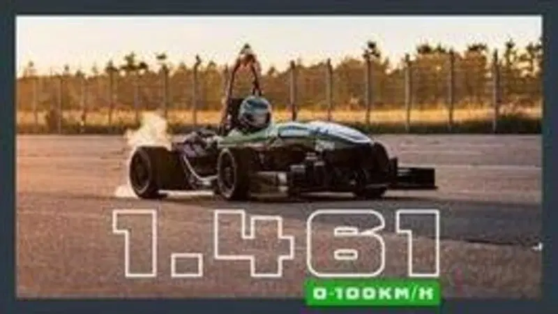 Record del mondo: 0-100 in 1,4 secondi, con l'auto fatta dagli studenti [VIDEO]