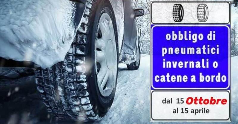 Attenzione a gomme da neve e catene: dal 15 ottobre c&#039;&egrave; gi&agrave; l&#039;obbligo