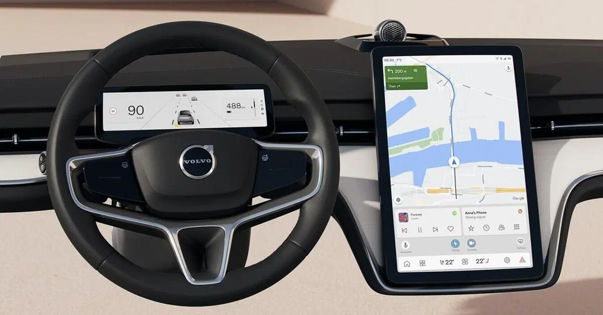 Volvo EX90, i dettagli dell'infotainment