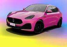 Maserati Grecale Barbie, per beneficienza è tutta rosa e coi loghi