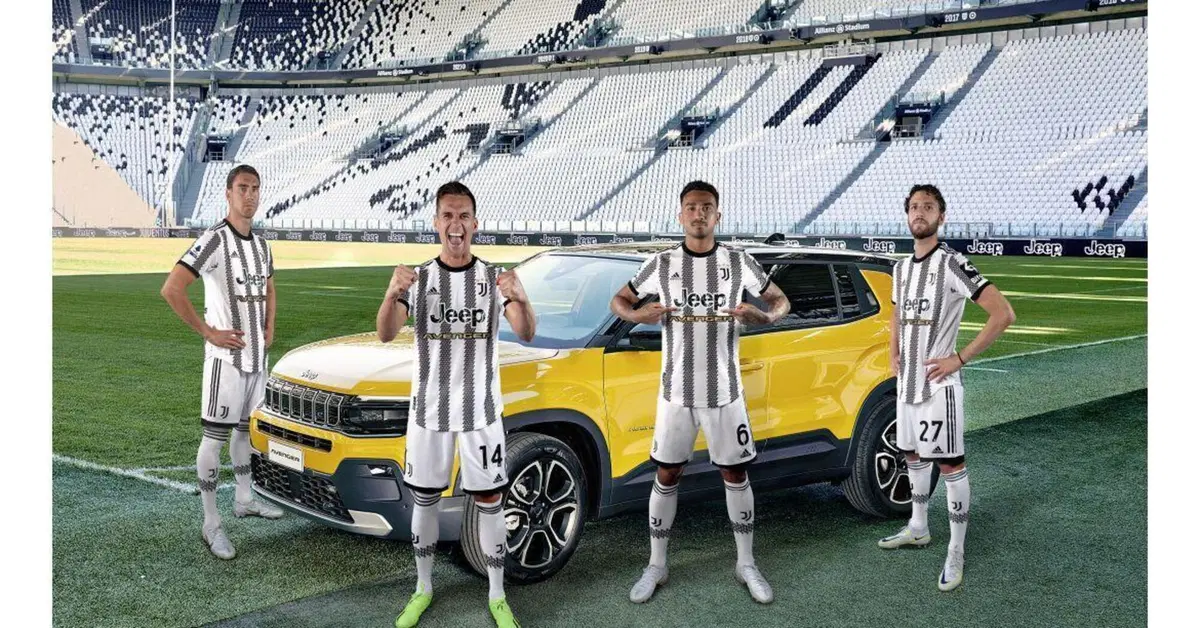 Sulla maglia della Juventus c'&egrave; il battistrada della Jeep Avenger