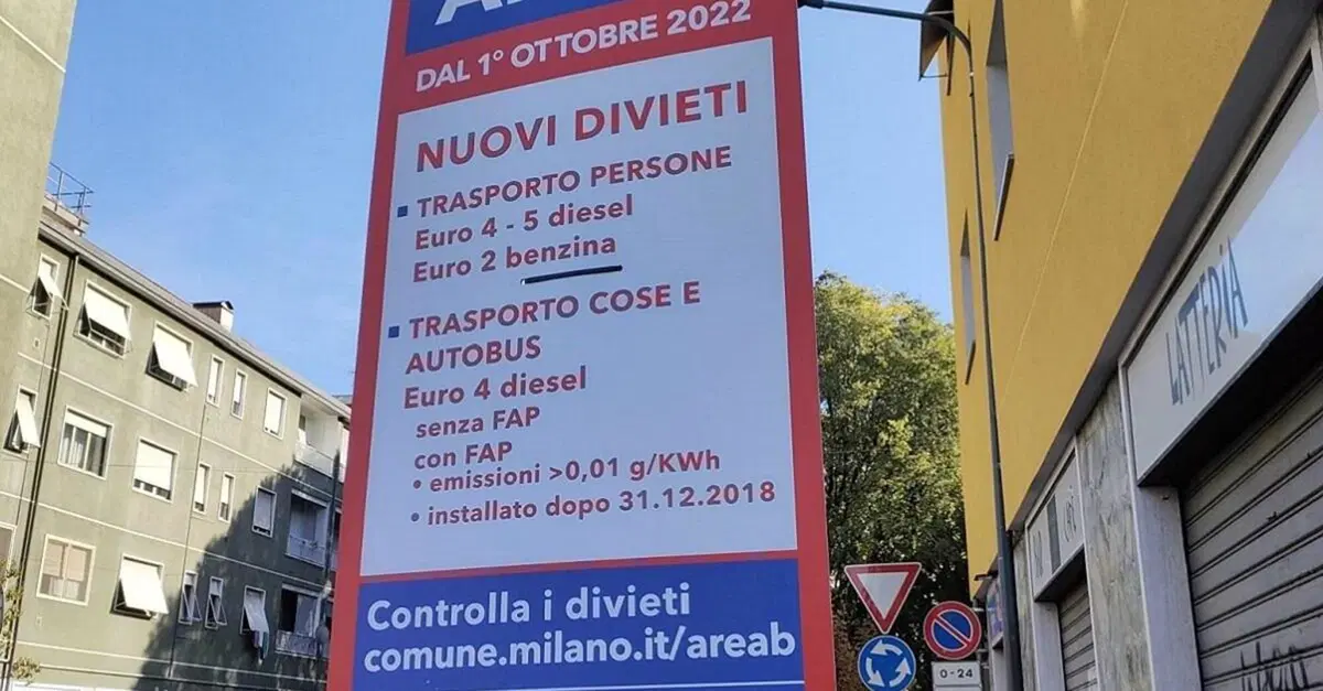 Il Comune di Milano modifica l'Area B, ma &egrave; un pannicello caldo
