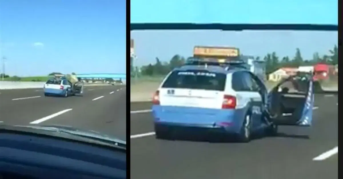 Attenzione, perch&eacute; l'auto della Polizia spalanca le porte in autostrada?