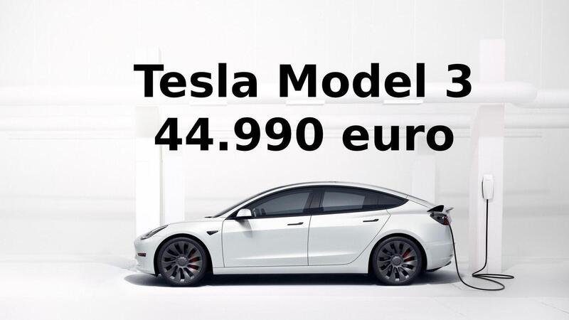 Bomba Tesla: i prezzi scendono di 12.500 euro per la  Model 3 RWD