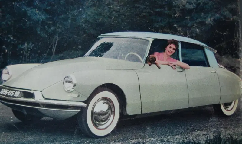 Gina Lollobrigida per la presentazione della Citroen DS 19