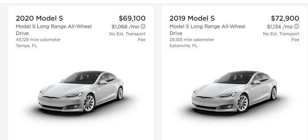 Il taglio dei listini prezzi del nuovo ha pesantemente influenzato il valore delle Tesla usate