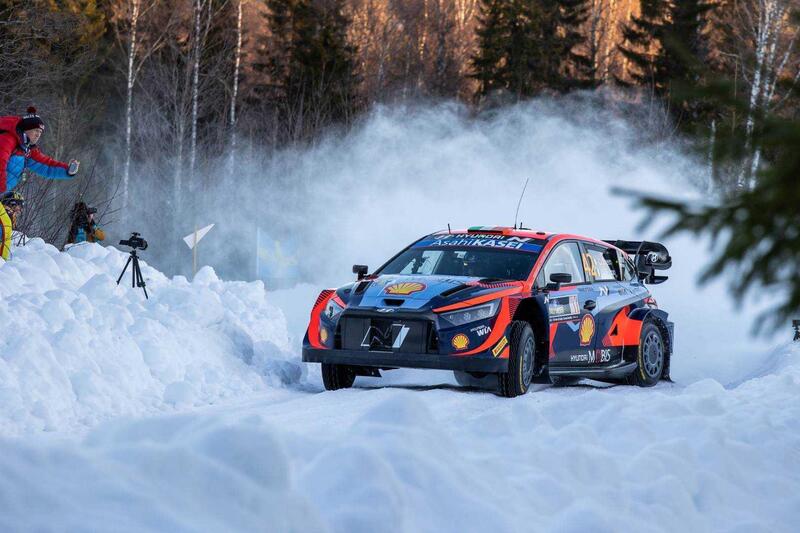 WRC 2023. Rally Sweden D2. Sensazionale Breen, Hyundai, in Testa