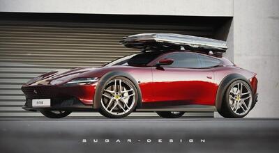 Ferrari Roma diventa familiare: il render di Sugardesign