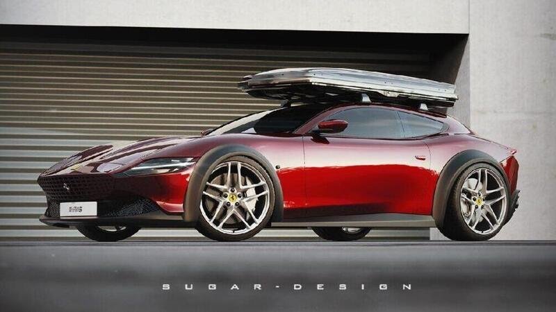 Ferrari Roma diventa familiare: il render di Sugardesign