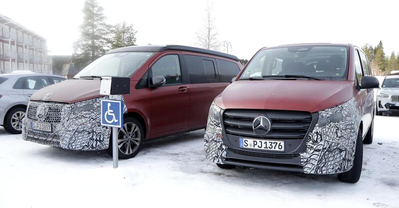 Mercedes Classe V e EQV, ecco il nuovo Facelift [Foto Spia]