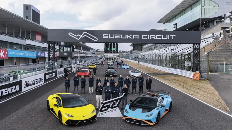 Lamborghini, compleanno da record del Guinness in Giappone