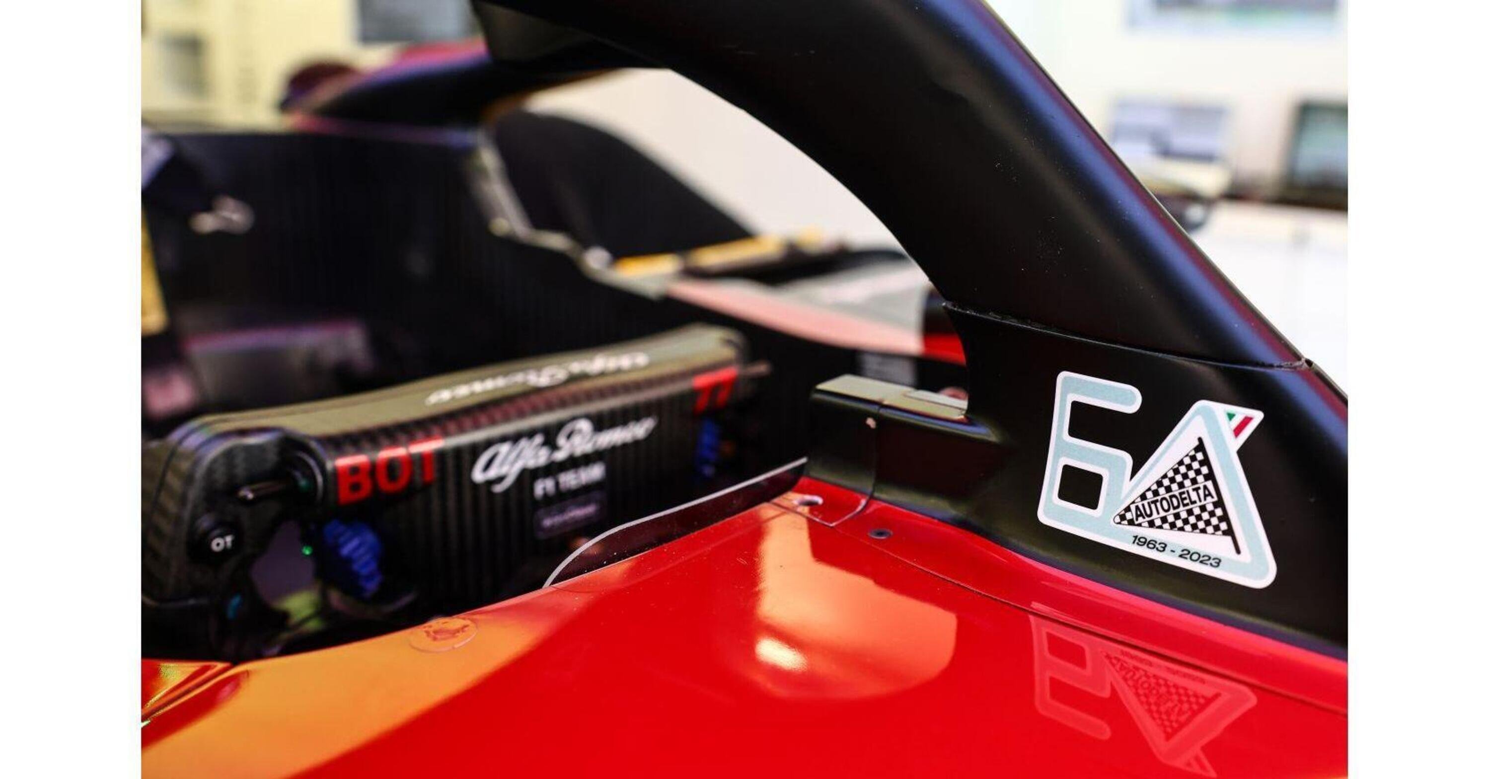 F1 GP Bahrain 2023: Alfa Romeo celebra i 60 anni di Autodelta con un logo sulla C43