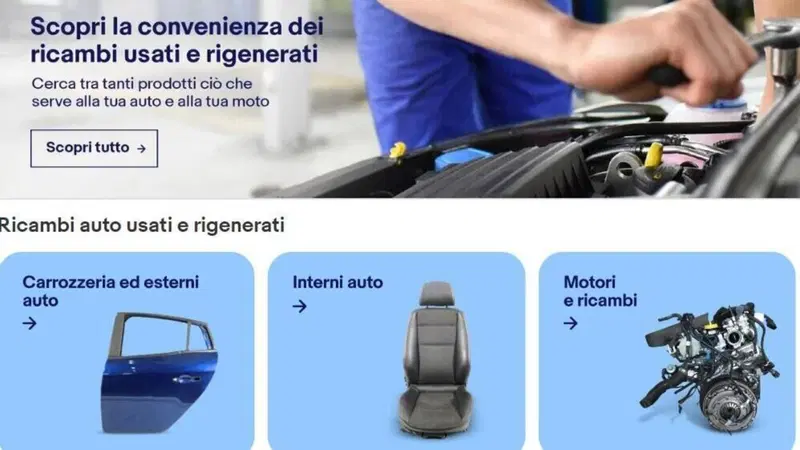 La guida ai ricambi usati e rigenerati su eBay: una grande scelta a prezzi interessanti sul marketplace pi&ugrave; grande d'Europa