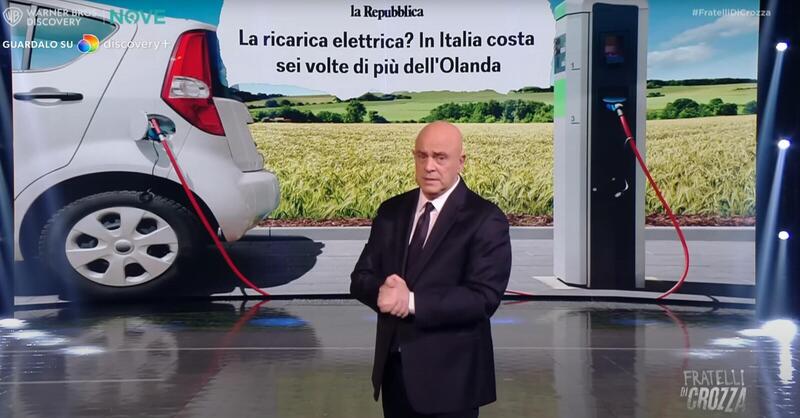 Le auto elettriche e Maurizio Crozza: il segreto per non avere le batterie scariche &egrave; un furgone diesel