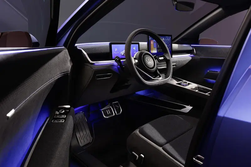 La plancia della Volkswagen ID.2all, grande schermo da 12,6" e software completamente nuovo