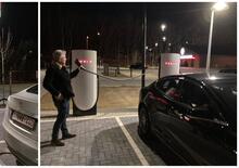 Tesla Supercharger V4, arriva il primo in Europa 