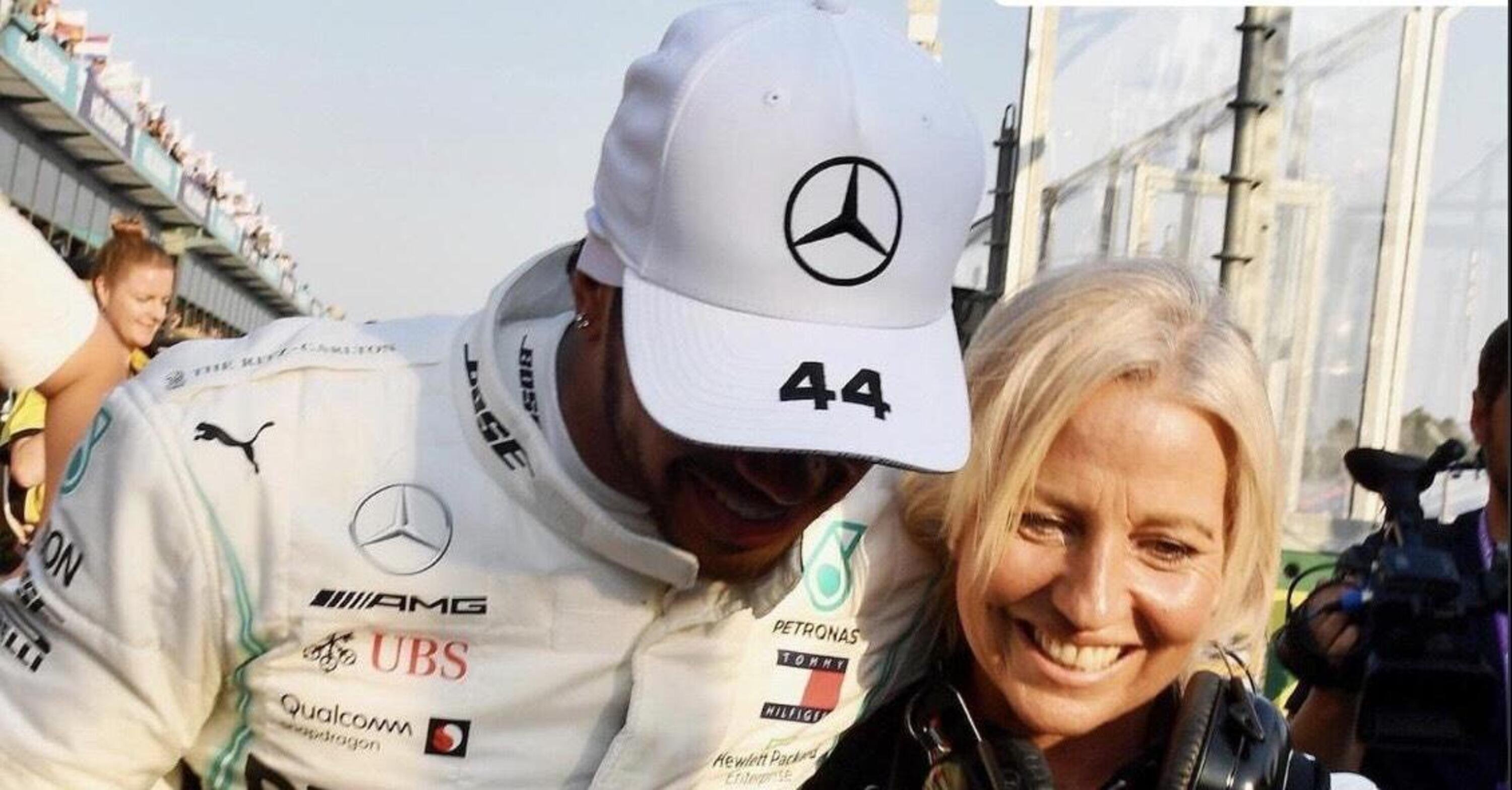 Formula 1: Lewis Hamilton, lascia la sua storica fisioterapista Angela Cullen