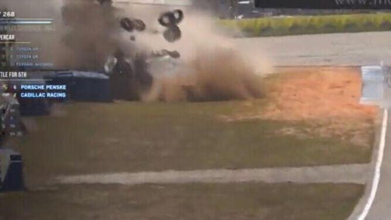 WEC 1000 Miglia Sebring: incidente Ferrari, la 488 GTE EVO finisce fuori pista e si ribalta [Video]