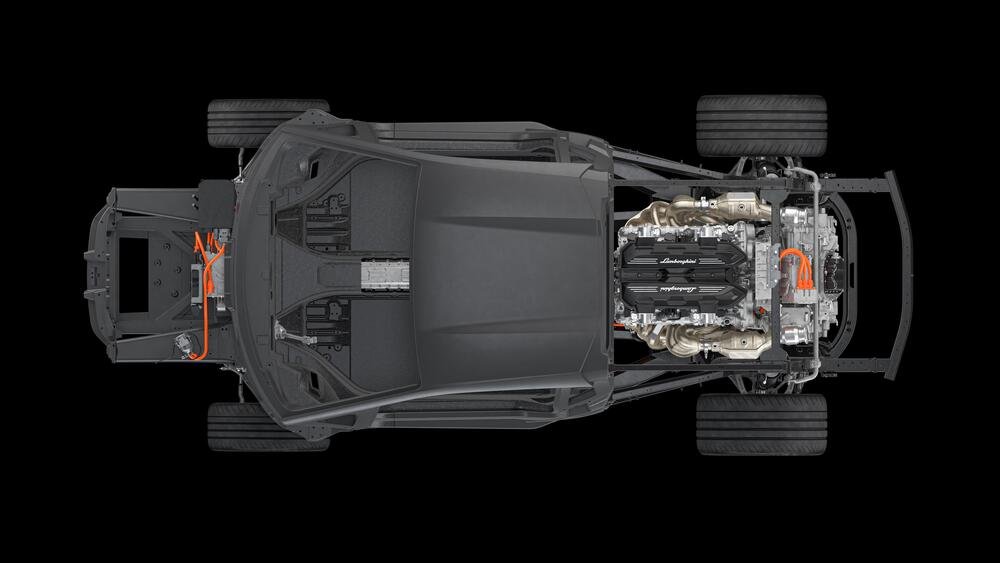 Il nuovo motore V12 ibrido della Lamborghini Revuelto