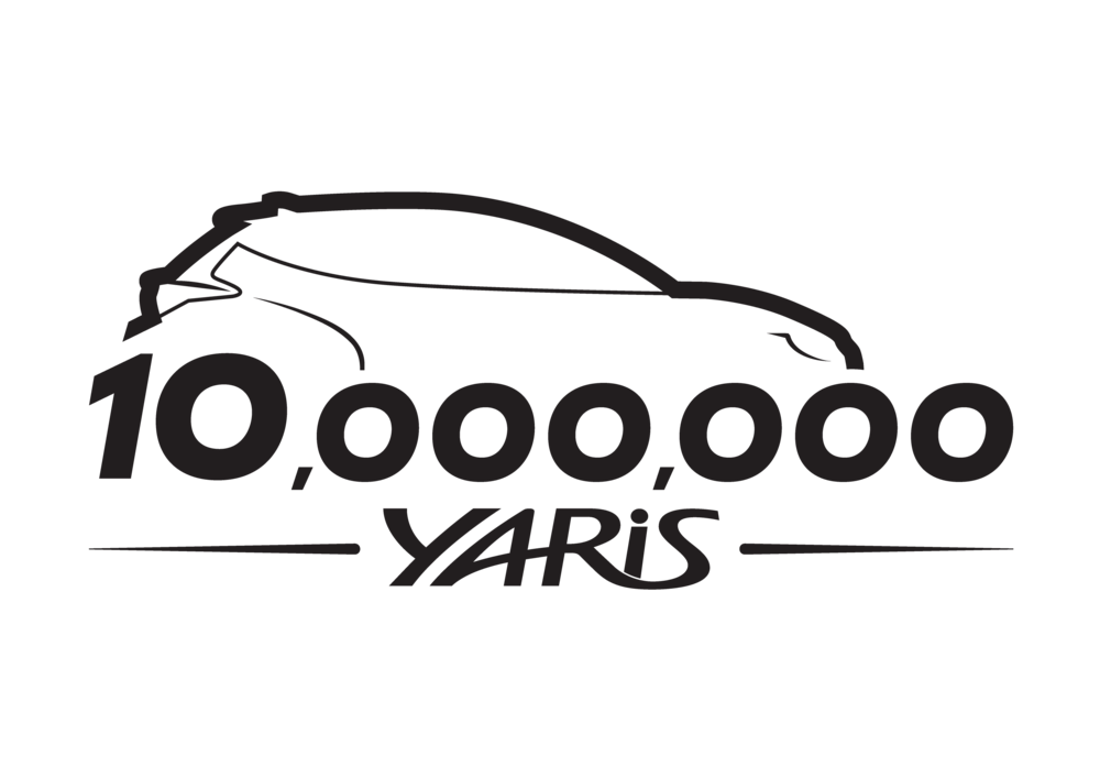 Il logo celebrativo della Yaris numero 10.000.000