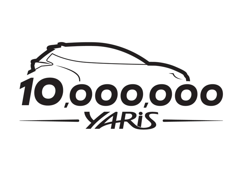 Il logo celebrativo della Yaris numero 10.000.000