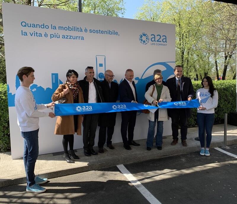 Inaugurazione colonnine A2A City Plug Brescia