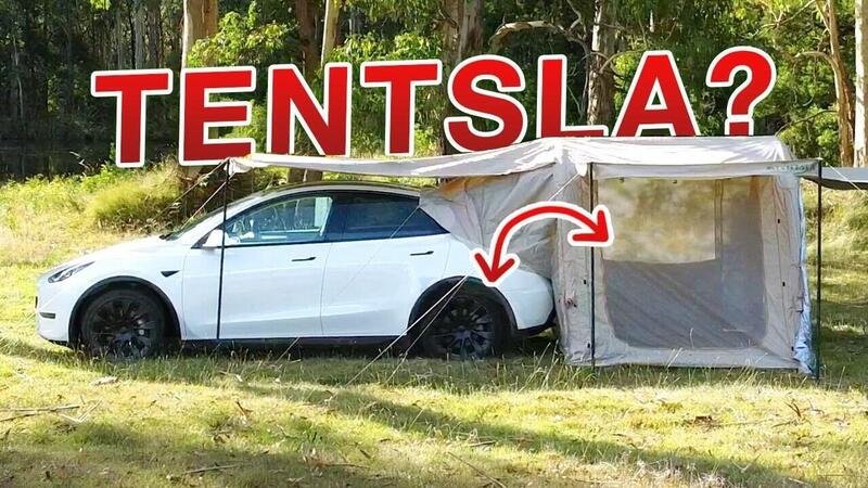La tenda da campeggio per la Tesla: ha anche l&#039;aria condizionata